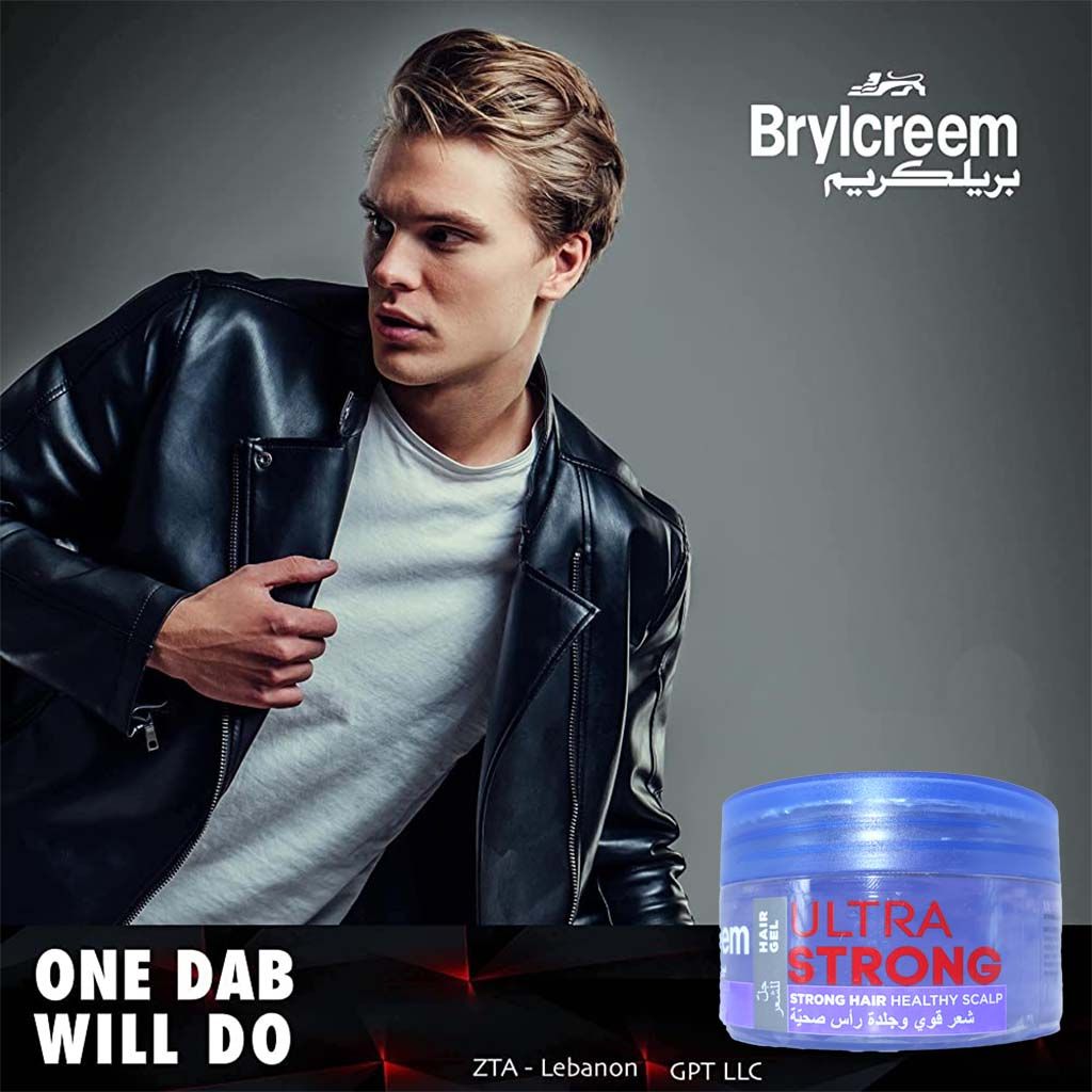 Brylcreem Men's Hair Gel Ultra Strong For Strong Hair and Healthy Scalp Hairdressing Gel  250 ml