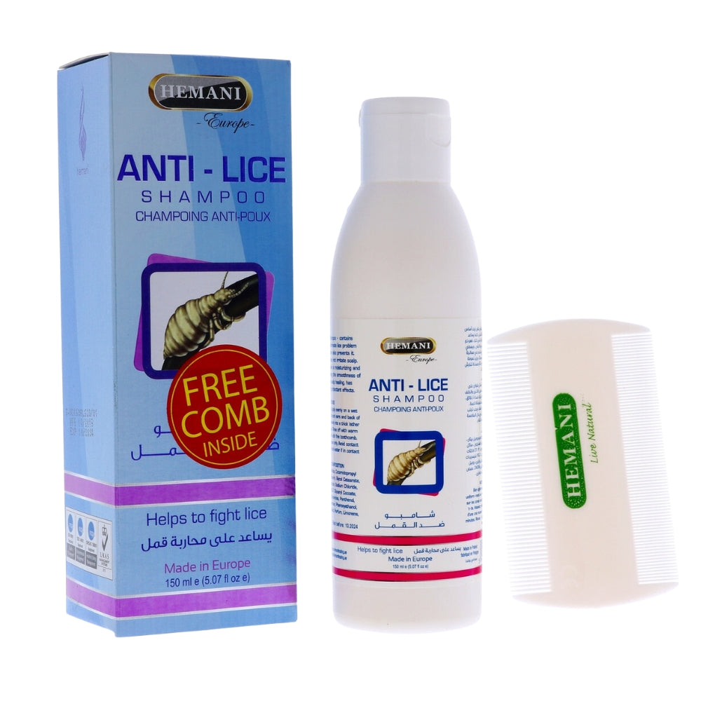 Hemani Anti Lice Shampoo 150ml Allantoine Gives A Moisturizing And Soothing Effect  Highly Recommended for School Going Kids