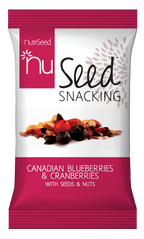 NutriSeed NuSeed Snacking Canadian Blueberries & Cranberries w/ Seed & Nuts [Sunflower/Pumpkin/Raisins/Cashew/Almond] & Goji Berries - High in Dietary Fibre/Protein - Gluten-Free - 30g