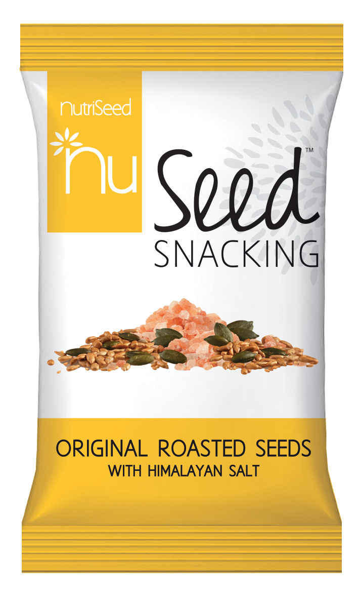 NutriSeed NuSeed Snacking Original Roasted Seeds w/ Himalayan Salt  - For the Carb Conscious - High in Dietary Fibre & Protein - Rich Source of Omega 6 Fatty Acids - Gluten-Free & Keto Friendly - 30g