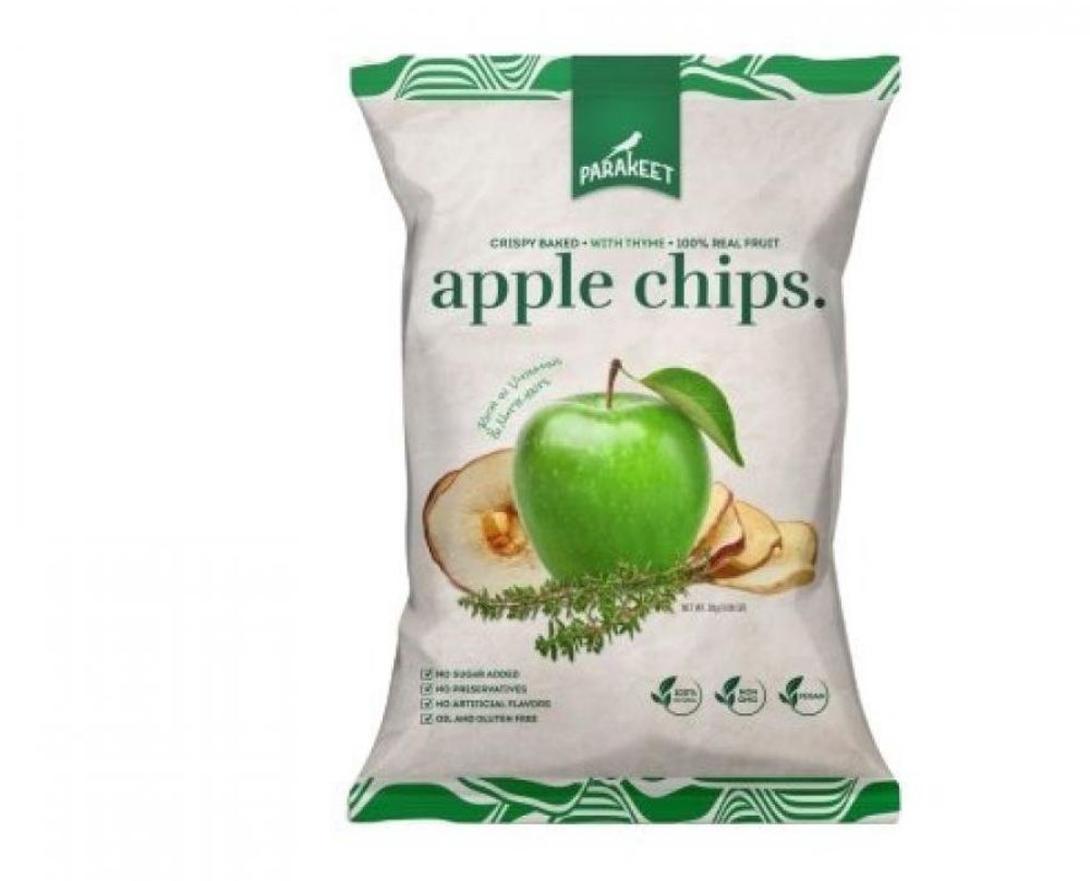 Parakeet Apple Chips With Tyme - 100 % Real Fruit  - Rich in Vitamins & Nutrients  - Crispy Baked  - No Sugar Added, Preservatives & Artificial Flavors  -  30 g