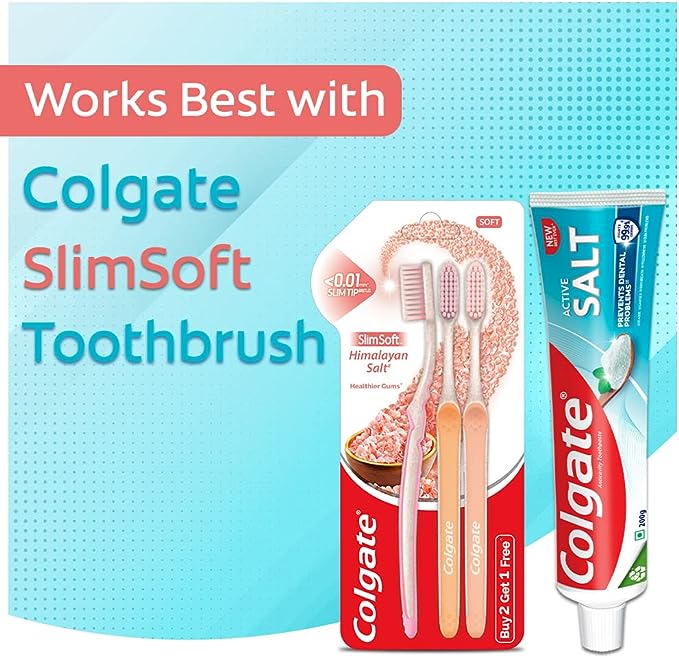 Colgate Anticavity Toothpaste with Active Salt - Prevents Dental Problems - Fights 99.9% Germs - 200 g