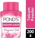 Ponds  Ponds Dream Flower Talc - Delightful Fragrance and Skin-Friendly Properties - Delicate Floral Fragrance-200 g