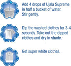 Ujala Supreme Fabric Whitener - For Super Whiteness of Clothes - Ultra Radiance Molecules - Effectively Removes Stains and Dirts -  75 ml