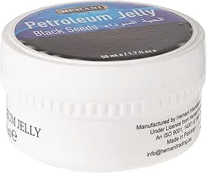 Hemani Petrolium Jelly Black seed -Contains blackseed oil-Supports skin repair and healing, making it ideal for dry, cracked, or irritated skin.-50 ml