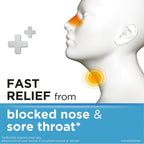 Strepsils Sore Throat & Blocked Nose Menthol | Soothing Effective Relief Against Sore Throat | Helps Clear The Nose Fast - 24 Lozenges