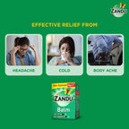 Zandu Ayuvedic Balm For Effective Relief Against Cold, Headache, Body Pain - 25ml