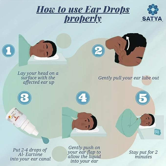 Al - Eartone 100% Ayurvedic & Natural Ear Drops - Soothes Dryness, Itching and Ear Pain - Maintain General Ear Hygiene - 10 ml