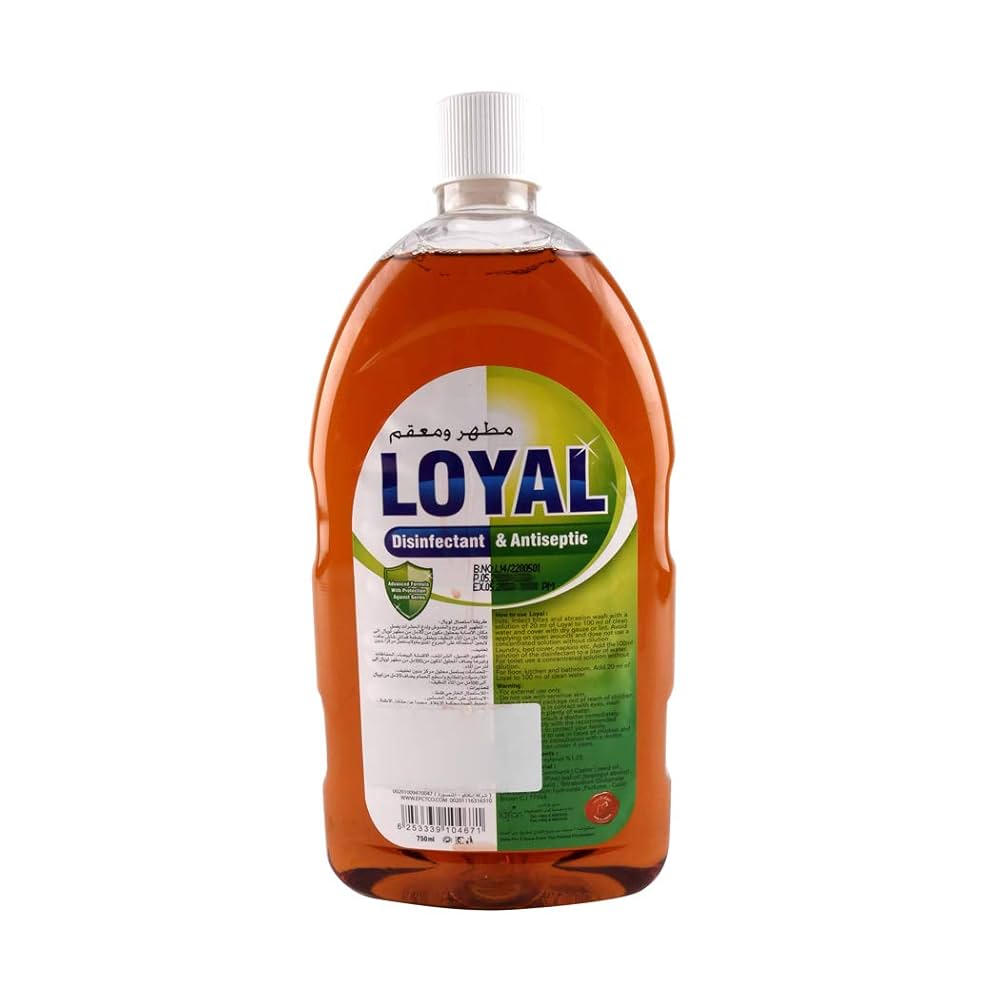 Loyal Disinfectant and Antiseptic - Effective Disinfection - Suitable for Use on Various Surfaces - 750 ml