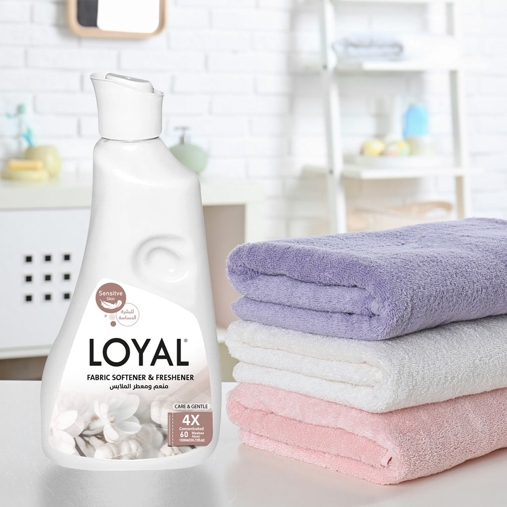 Loyal  Fabric Softener & Freshener White Care & Gentle  - Superior Softening - Static Cling Reduction - 750 ml