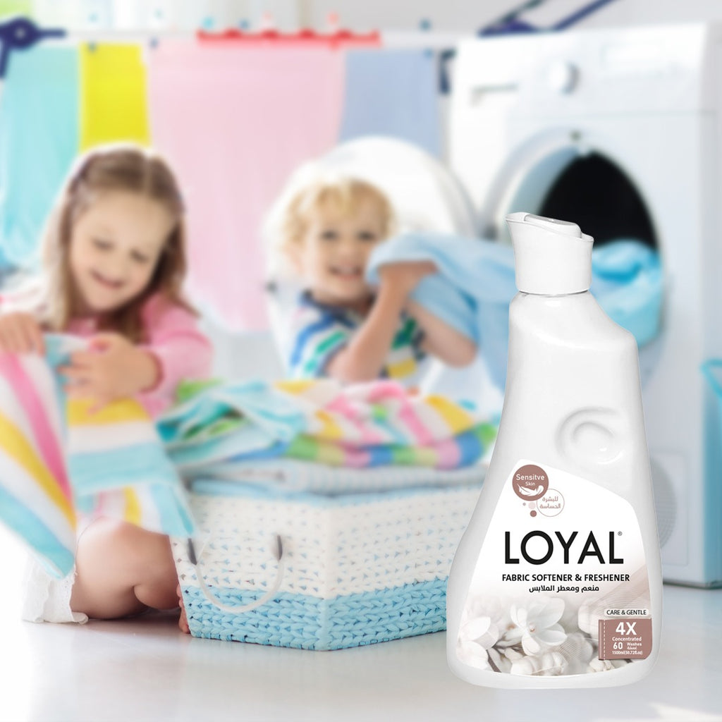 Loyal  Fabric Softener & Freshener White Care & Gentle  - Superior Softening - Static Cling Reduction - 750 ml