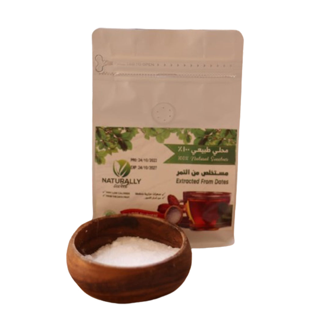 Naturally Sweet Powdered Date Sugar - 100% Natural Sweetener - Extracted from Dates - Low Glycemic & Low Calories - 250 gm