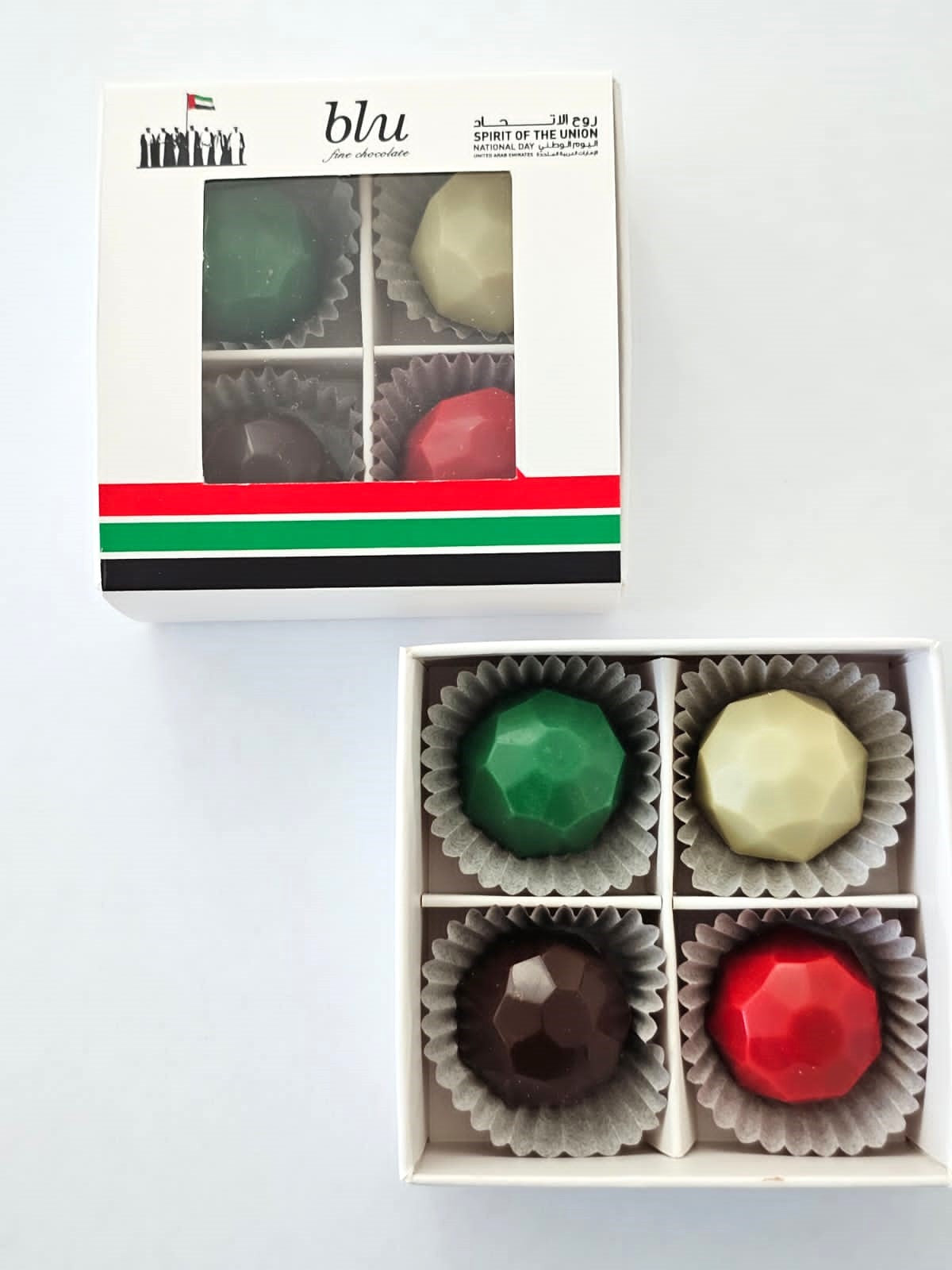 Blu Fine Chocolate Square National Day Box 4 pcs 40 g
