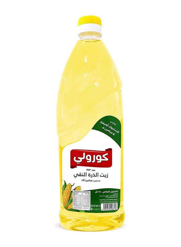 Coroli Corn Oil Pet Bottle - Cholesterol Free & Enriched w/ Vitamin A, D & E - Source of Natural Antioxidants Omega 6  - The Best & Most Versatile Cooking Oil  - 750 ml