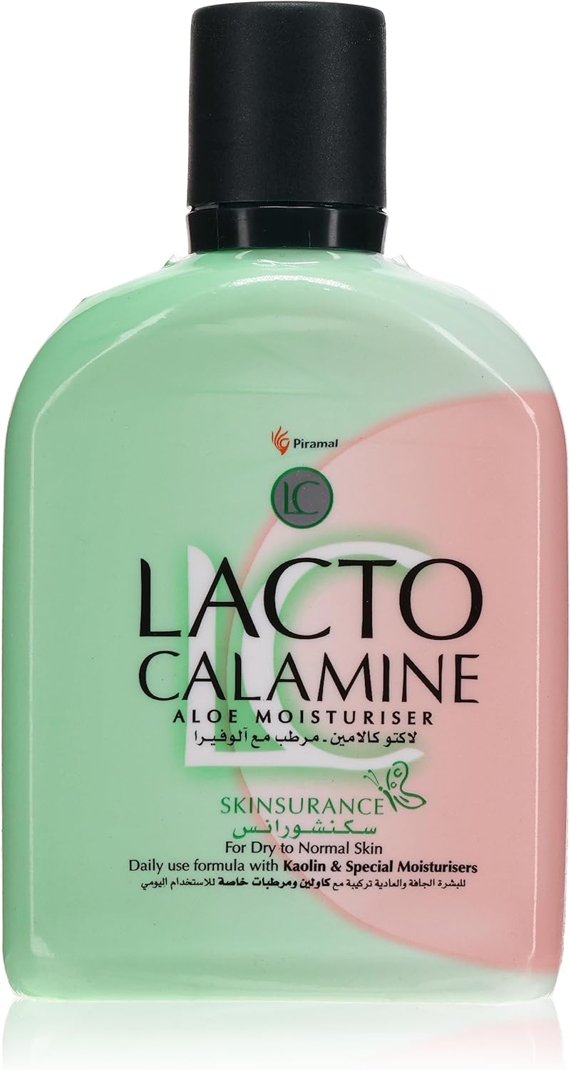 Lacto Calamine Aloe Moisturiser - Hydrating Formula - Soothing Properties - For Dry To Normal Skin - Daily Use Formula with Kaolin & Special Moisturisers - 120 ml