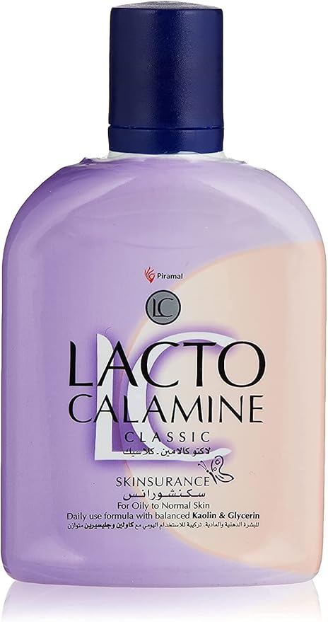 Lacto Calamine Classic Skins - Soothing Formula - Oil Control - For Oily to Normal Skin - Daily Use Formula with Balanced Kaolin & Glycerin - 120 ml