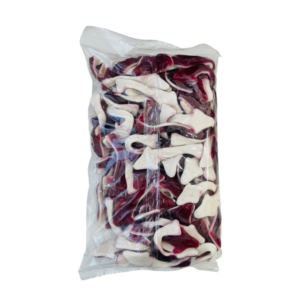 Sweet Factory Big Shark Gummies Sweet and Tangy Blackberry Flavor Delightful Treats That Kids Love to Eat and Play with  2kg