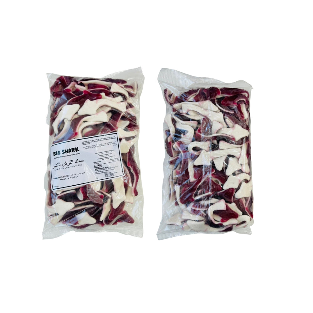 Sweet Factory Big Shark Gummies Sweet and Tangy Blackberry Flavor Delightful Treats That Kids Love to Eat and Play with  2kg
