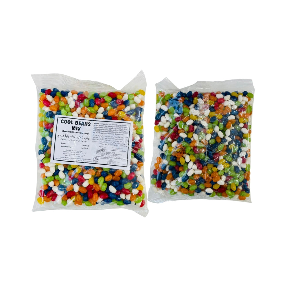 Sweet Factory Cool Beans Mix Palatable Little Buttons Filled with Fruit Paste Funky Summery Snack for Treats 1kg