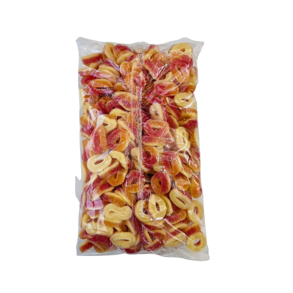 Sweet Factory Sour JuiceBerry Round-shaped Jellies Delicately Sugar-coated to Perfection Natural Spanish Peaches Flavor 2kg