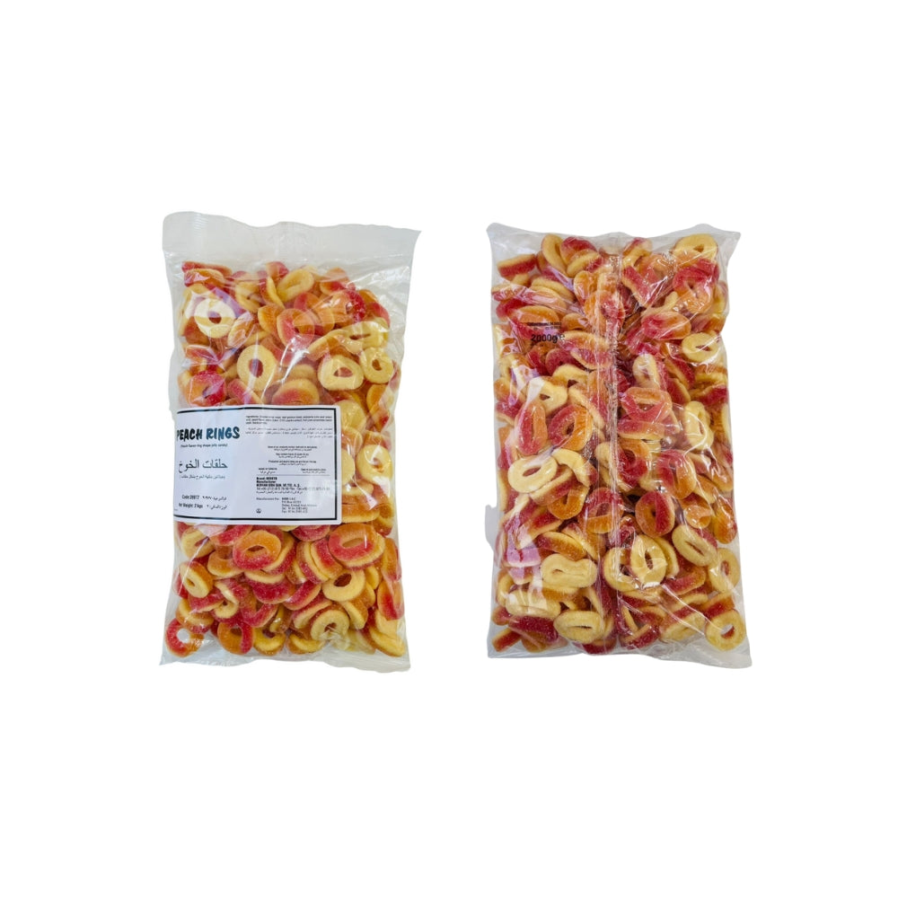 Sweet Factory Sour JuiceBerry Round-shaped Jellies Delicately Sugar-coated to Perfection Natural Spanish Peaches Flavor 2kg