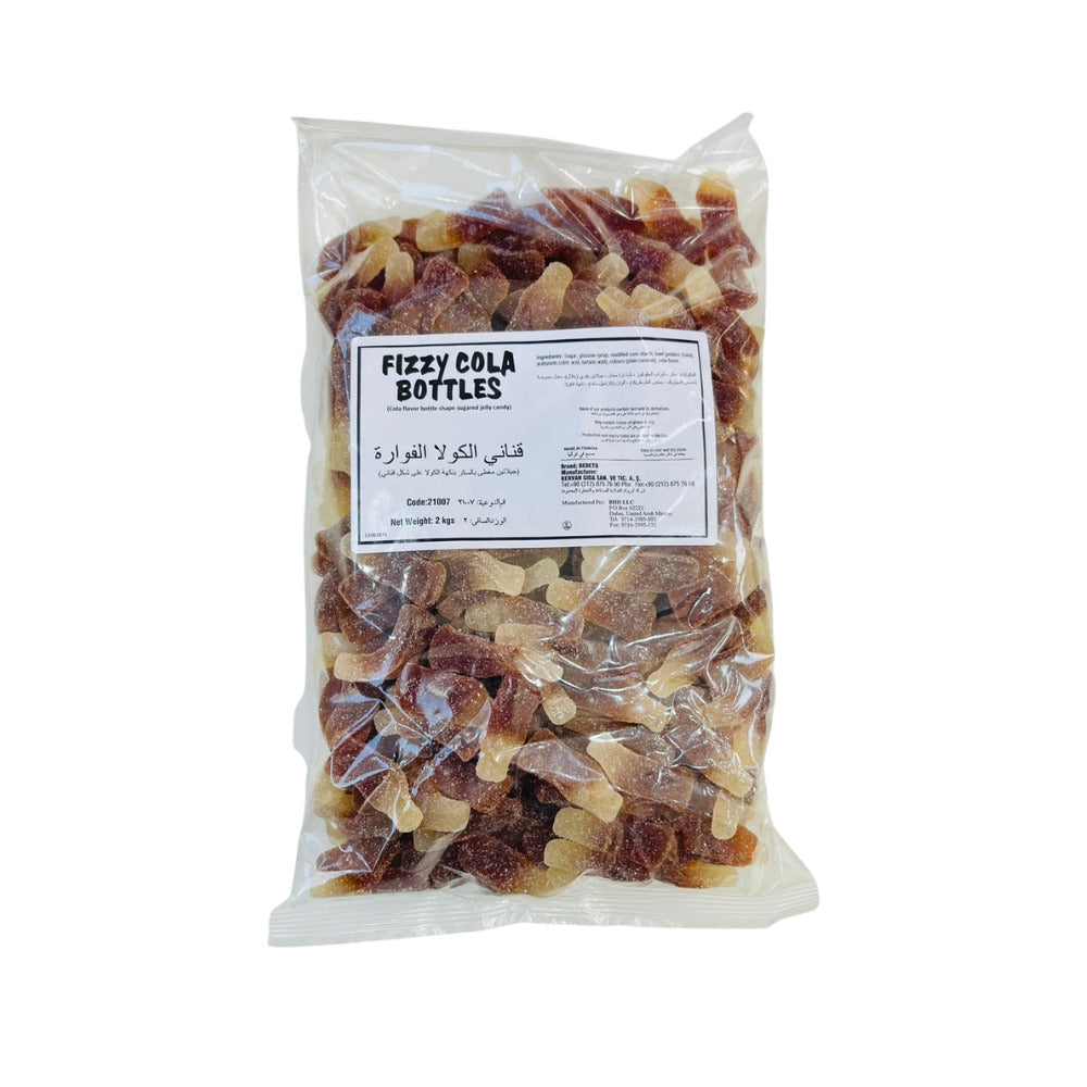 Sweet Factory Fizzy Cola Bottles Factory Delicious Fizzy Cola Bottles 40 G Pack  for Party, Candy Buffet, and Meal Snack  2 Kg