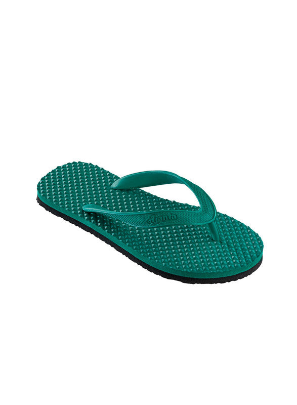 Ajanta Hawai - EVA (Ethylene Vinyl Acetate) Rubber Slippers - Acupressure - Specially Designed To Increase Blood Flow Into Your Body - For Men & Women- Size (8 - US Men's) - Green