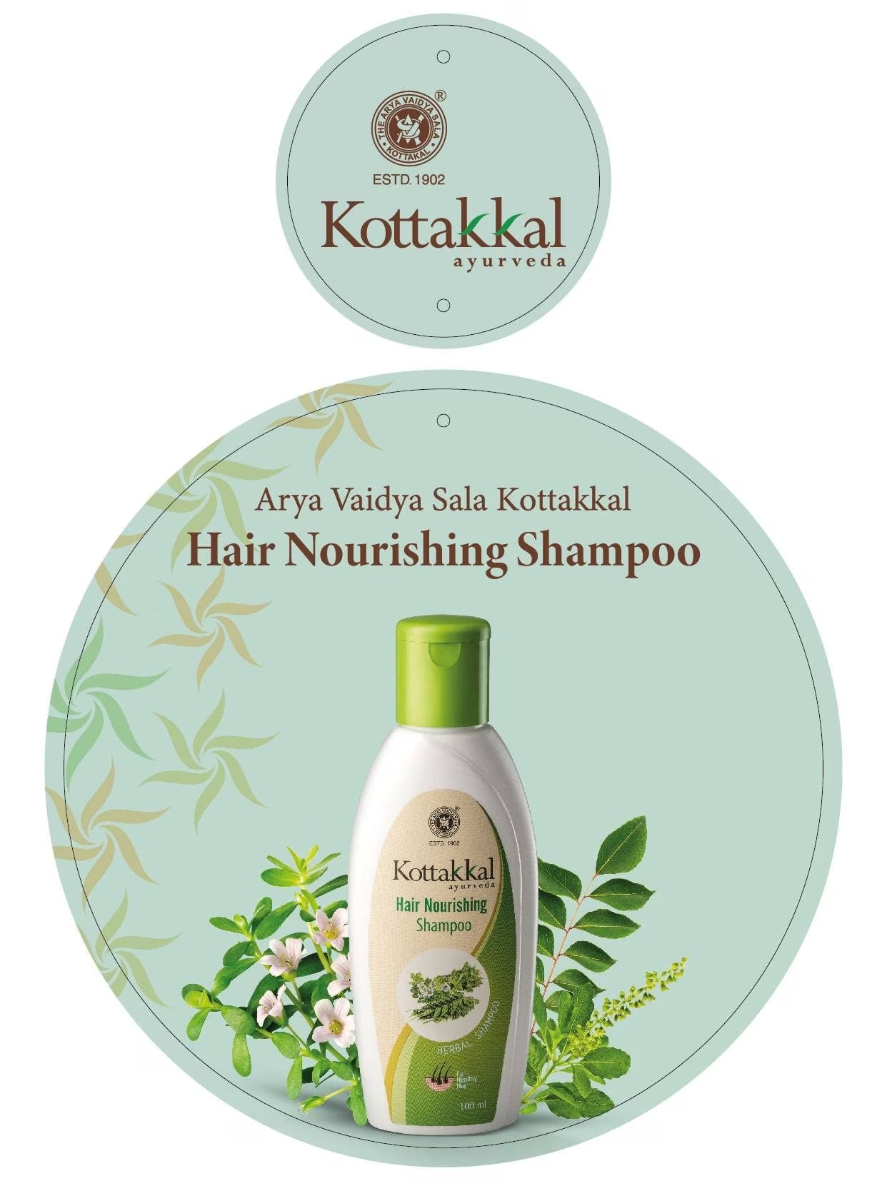 Kottakal 100% Ayurvedic Hair Nourishing Herbal Shampoo - For Beautiful, Strong and Healthy Hair    - 100 ml
