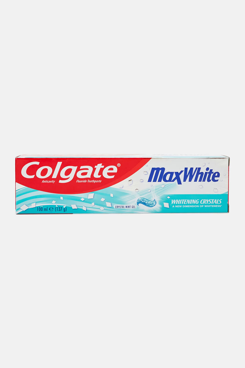 Colgate Max White with Whitening Crystals - Crystal Mint- Anti Cavity Toothpaste  - 100 ml