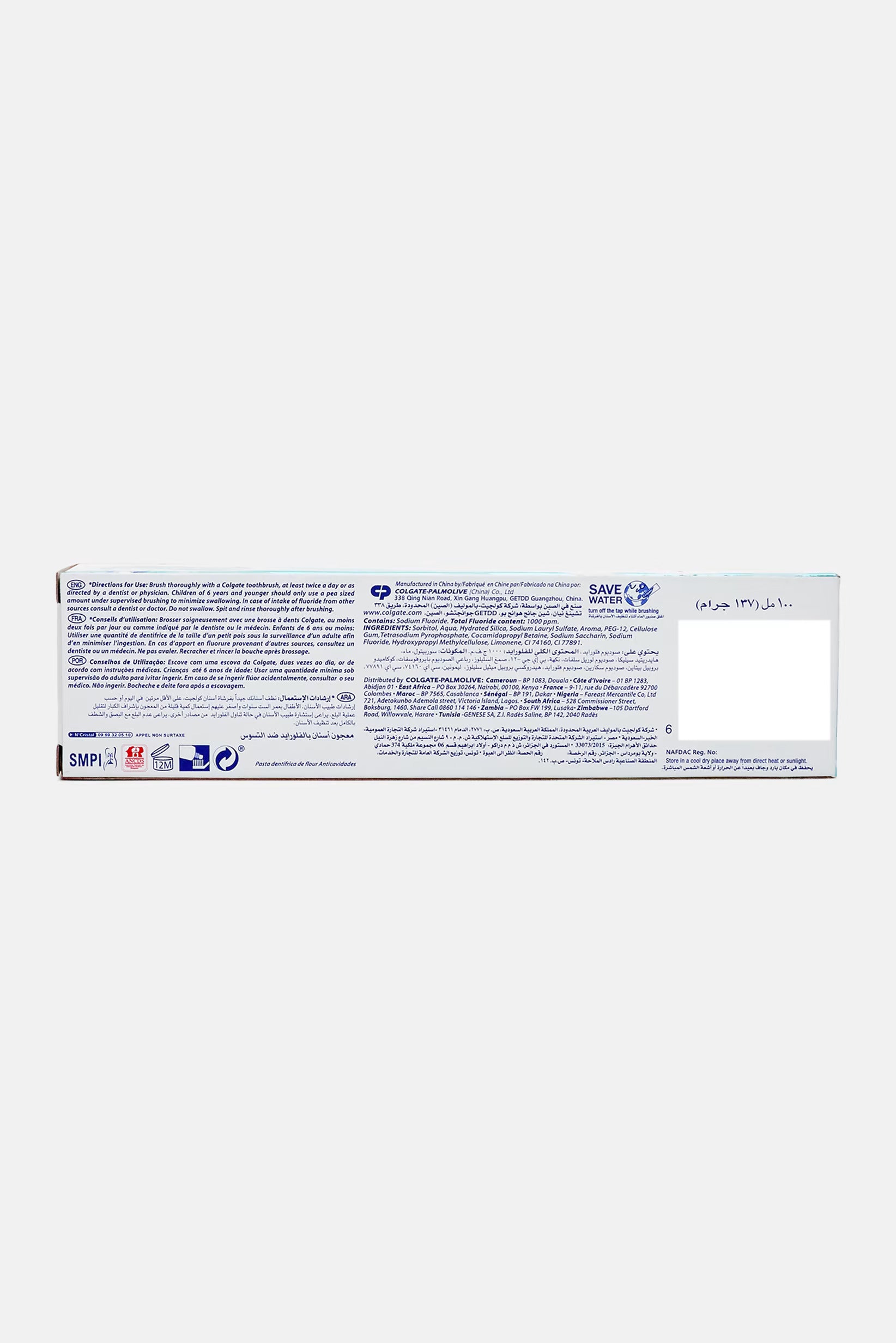 Colgate Max White with Whitening Crystals - Crystal Mint- Anti Cavity Toothpaste  - 100 ml
