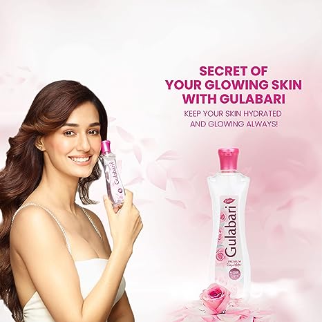 Dabur Gulabari Premium Rose Water  - For All Skin Types  - 100% Pure Rose Oil & Paraben Free  - Cleanses Your Skin from Deep Within - Dermatologically Tested - 250ml