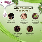Vitress  Hair Freshener Meadow Zest  - Eliminates Unwanted Ordors - Keeps Hair Smooth & Shiny - With Anti-Bacterial Actives -  100ml