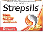 Strepsils Warm Ginger -Strepsils Warm Ginger Lemon Lozenge Effectively Relieves Sore Throat - 16 Lozenges