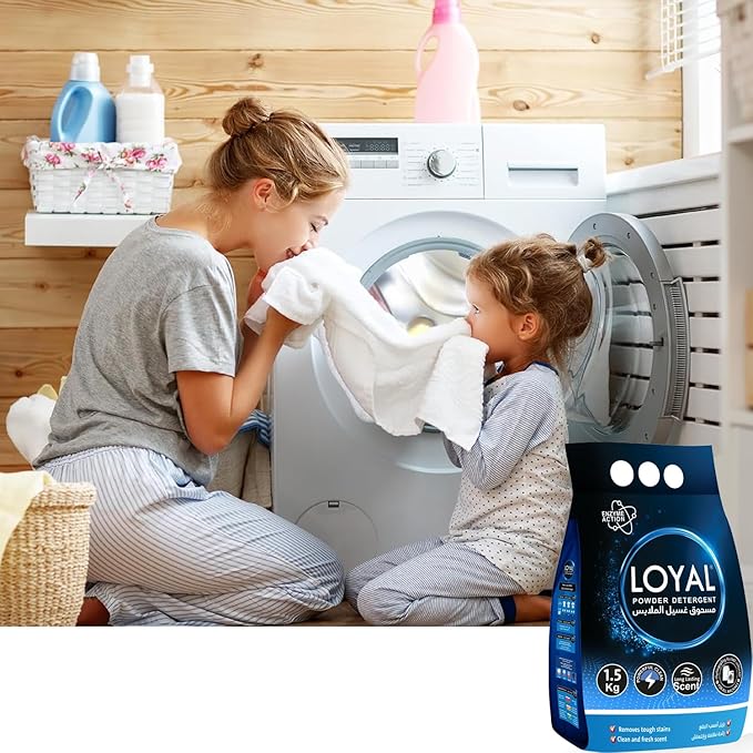 Loyal Powder Detergent - with Powerful Cleaning Action - Economical & Suitable for All Fabrics - 1.5 kg