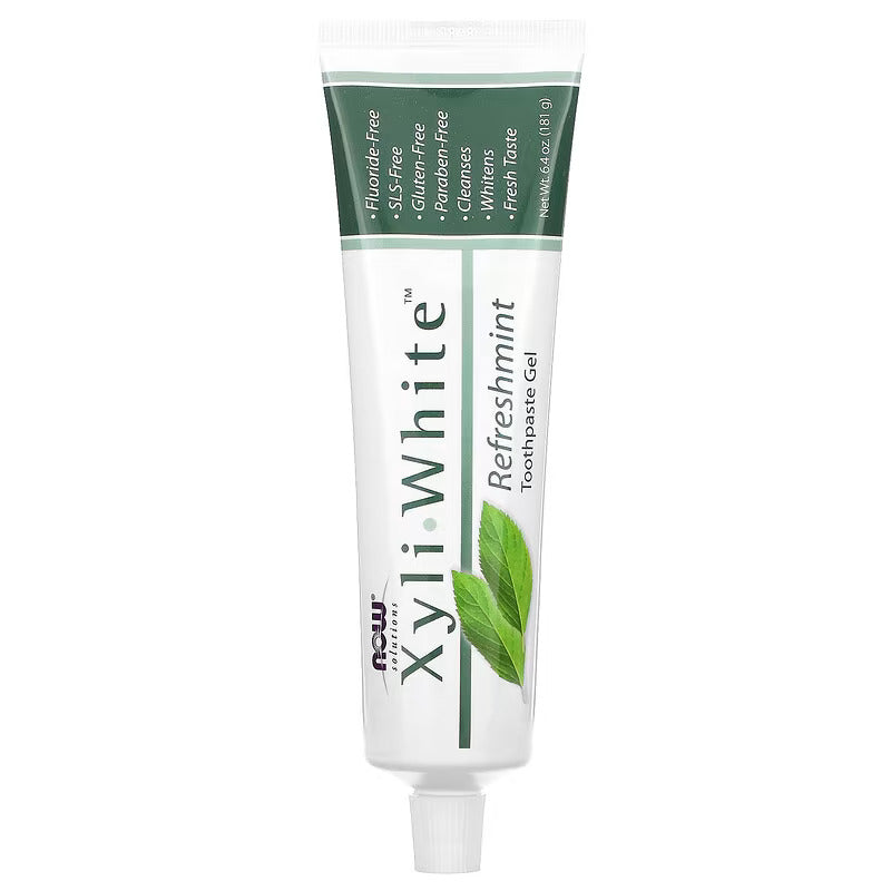 Xyli White Refreshmint Toothpaste Gel | Reduces Plaque | Whitens Teeth | Free from Fluoride, Gluten, SLS & Paraben| For Long Lasting Fresh Taste & Breath - 181 g