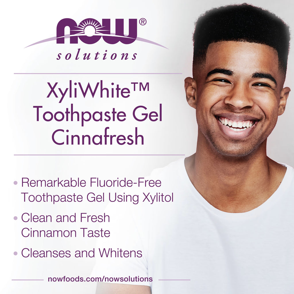 Xyli White Cinnafresh Toothpaste Gel | Reduces Plaque | Whitens Teeth | Free from Fluoride, Gluten, SLS & Paraben | For Long Lasting Fresh Taste & Breath - 181 g
