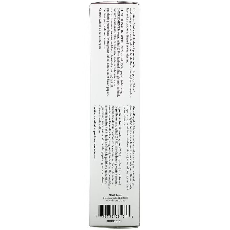 Xyli White Neem & Tea Tree Toothpaste Gel with Mint Flavour | Reduces Plaque | Whitens Teeth | Free from Fluoride, Gluten, SLS & Paraben | For Long Lasting Fresh Taste & Breath  - 181 g