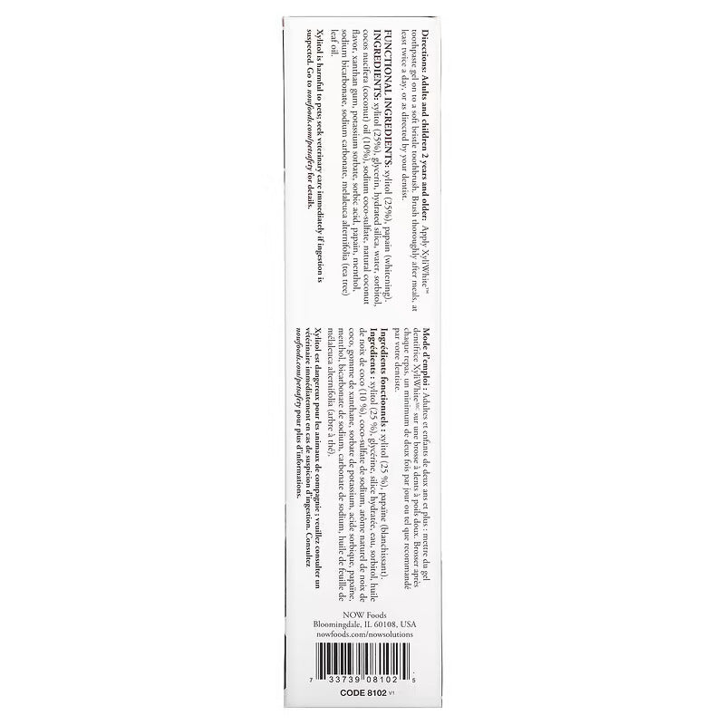 Xyli White Coconut Oil Toothpaste Gel with Mint Flavour | Reduces Plaque | Whitens Teeth | Free from Fluoride, Gluten, SLS & Paraben | For Long Lasting Fresh Taste & Breath - 181 g