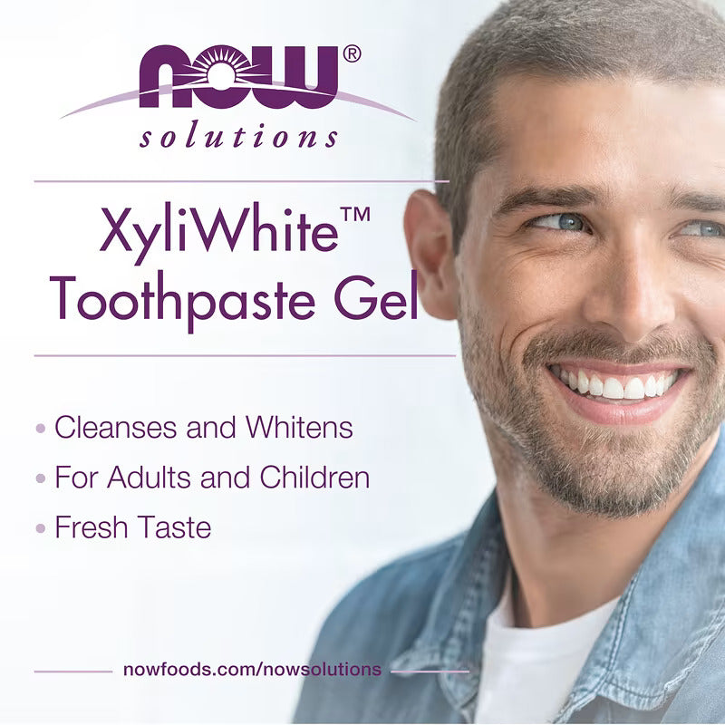 Xyli White Coconut Oil Toothpaste Gel with Mint Flavour | Reduces Plaque | Whitens Teeth | Free from Fluoride, Gluten, SLS & Paraben | For Long Lasting Fresh Taste & Breath - 181 g