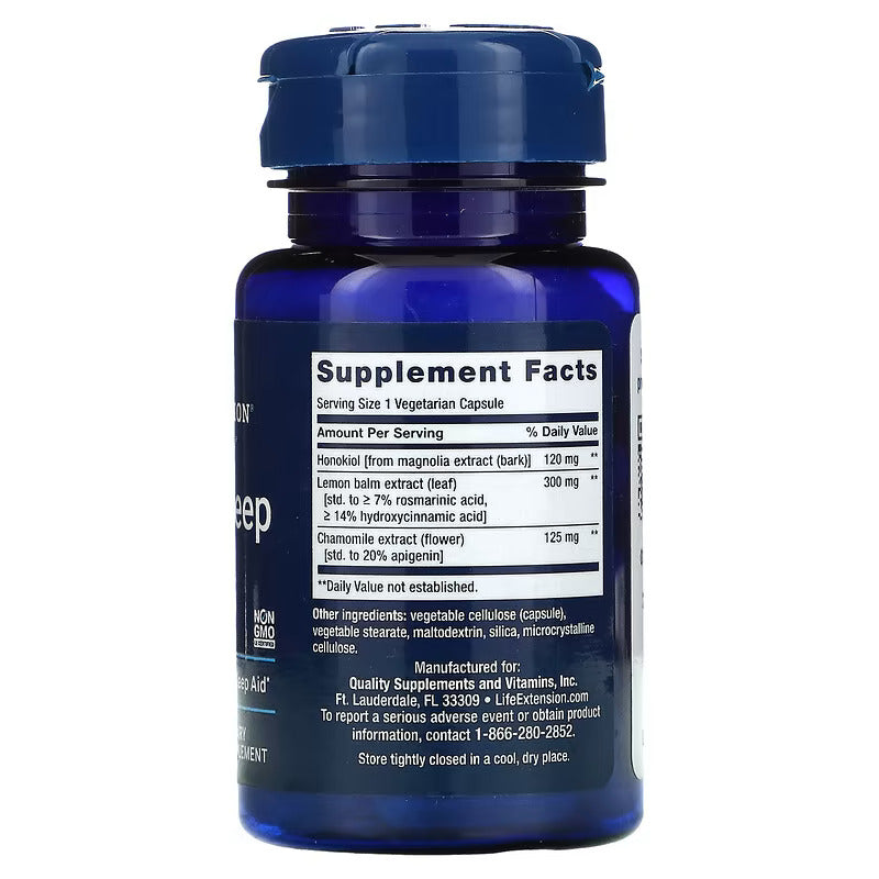 Life Extension Herbal Sleep PM  - Melatonin-Free Herbal Sleep Aid - Dietary Supplement - Gluten Free & Non GMO - 30 capsules