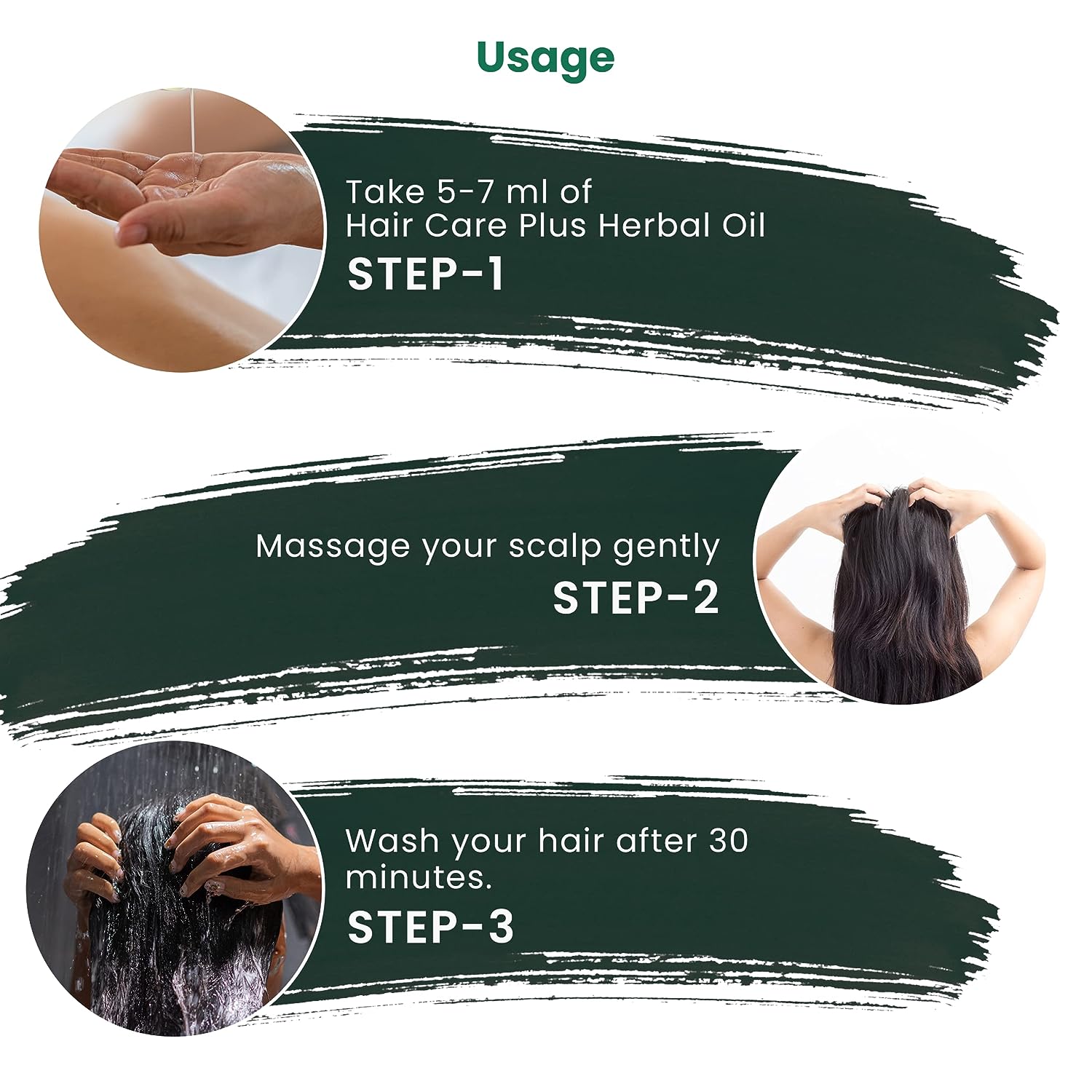 Dhathri Hair Care Plus Herbal Oil - Helps in Intense Nourishing & Conditioning for Healthy Hair -with Comb Applicator Inside - 100% Herbal Oil - 100 ml