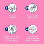 Veet Easy Gel Wax Strips For Body & Legs Up to 28 Days of Smoothness  With Shea Butter Fragrance and Acai Berries - 20 Wax Strips