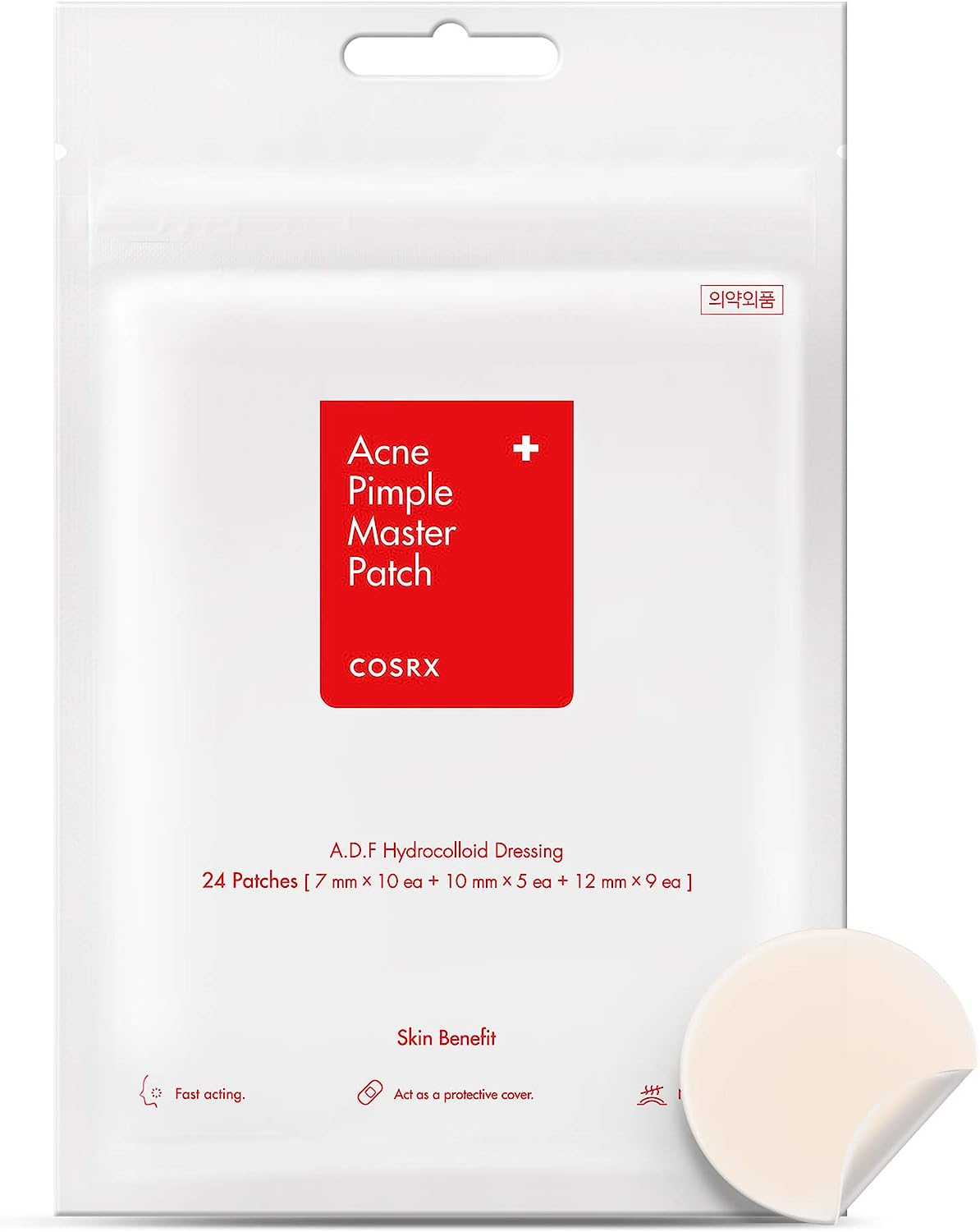 CosRx Acne Pimple Master Patch 24 Patches - Fast Acting - Act as Protection Cover - Non-drying