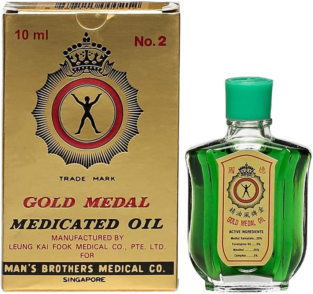 Gold Medal Medicated Oil  - Quick & Effective Pain Relief - Ayurvedic Proprietary Medicine - Provide Relief From Blocked Nose - 10 ml