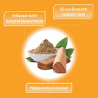 Pond's Sandal Radiance Talc Natural Sunscreen  - Body Powder - Safe & Natural - Removes Excess Oil Secretion - Prevents Body Odor - 100 g