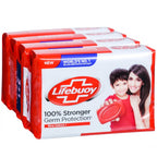 Lifebuoy 100% Stronger Germ Protection Soap  - Silver Defence Plus - Advance Formulation Cares For Your Skin - Gentle on Skin - 4 x 120 grams Pack