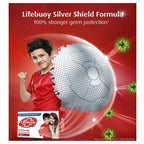 Lifebuoy 100% Stronger Germ Protection Soap  - Silver Defence Plus - Advance Formulation Cares For Your Skin - Gentle on Skin - 4 x 120 grams Pack