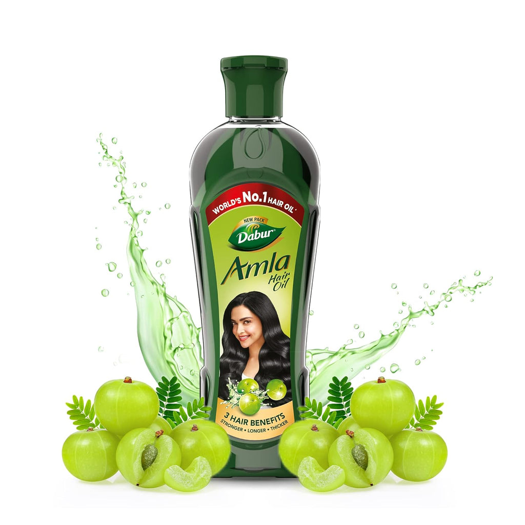 Dabur Amla Hair Oil  - Stronger, Longer, Thicker Hair - 180ml