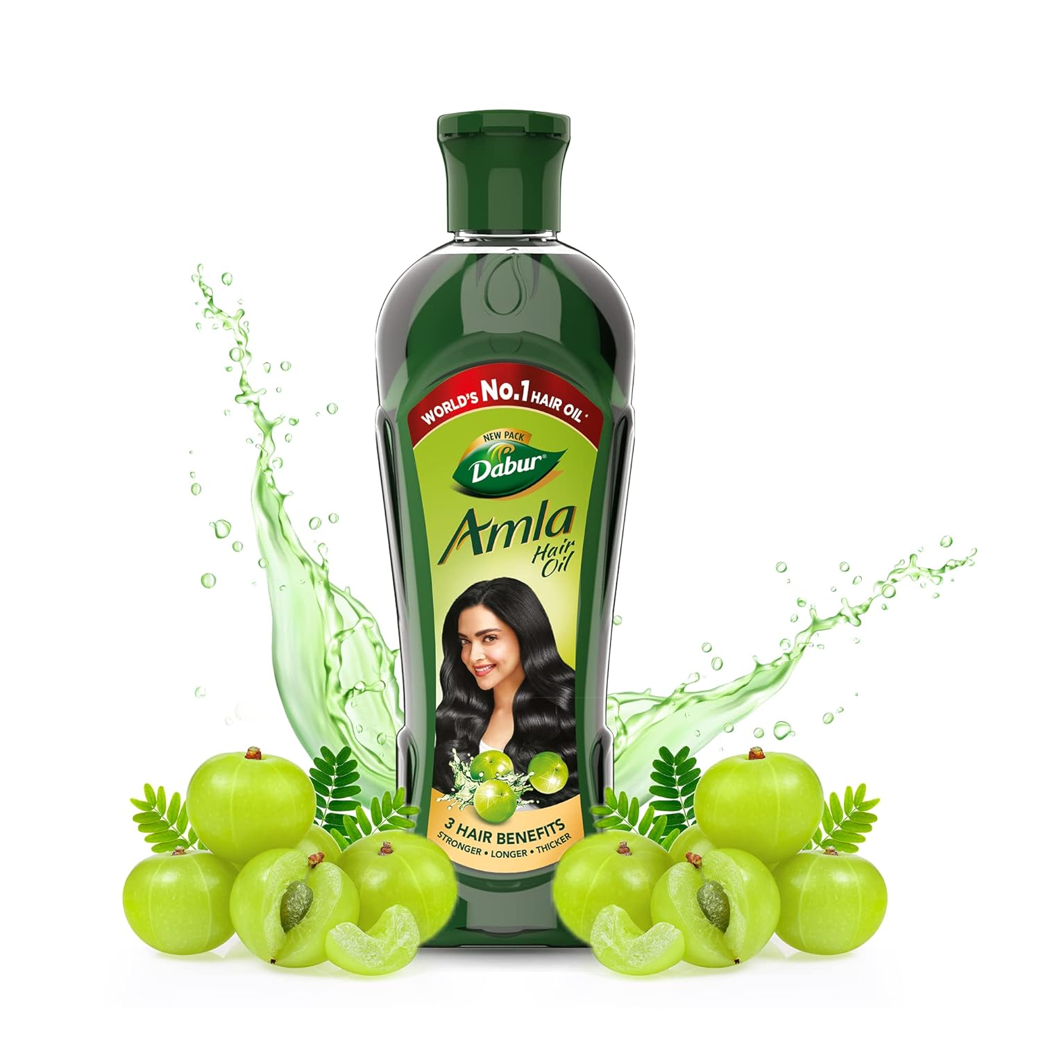 Dabur Amla Hair Oil  - Stronger, Longer, Thicker Hair - 180ml