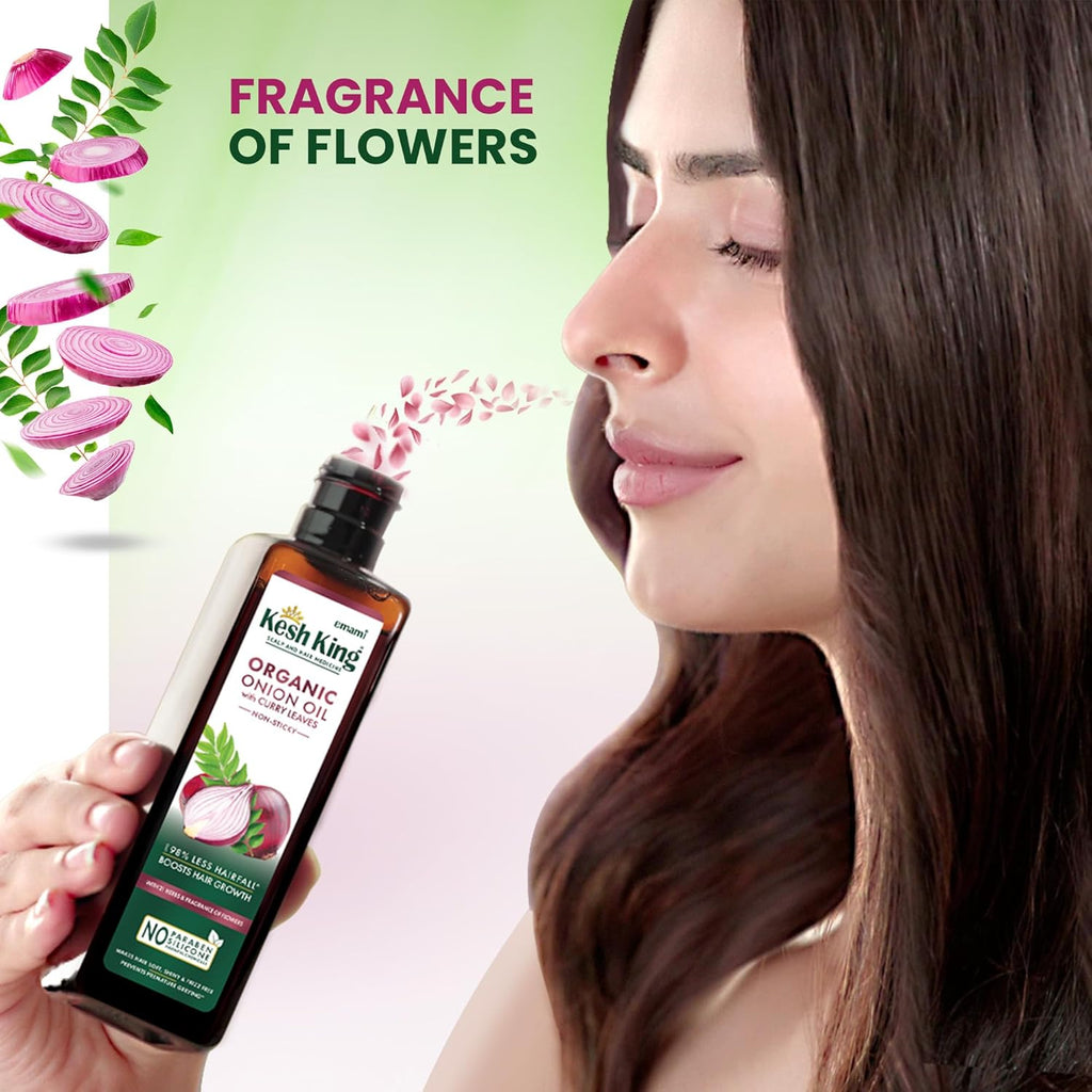Emami Kesh King Ayurvedic Onion Oil- Complete Solution For Hair Related Problems- Protecting And Nourishing The Hair-100 ML